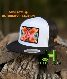 2024 Jobes Hats- White/Black Pixel patch