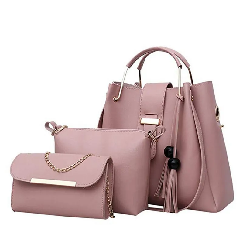 3 Pcs Women Handbag Set 2019 Messenger Bags Ladies Fashion Shoulder Bag Lady PU Leather Casual Female Shopper Tote Sac Femme