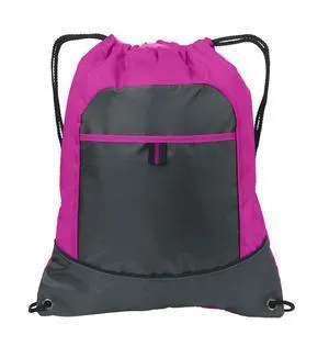 Affordable Drawstring Bags /Two Tone Pocket Cinch Pack