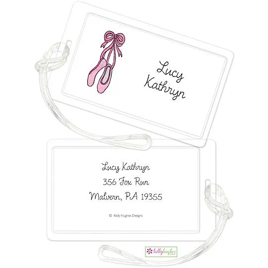 Ballerina Girl Kids Bag Tags