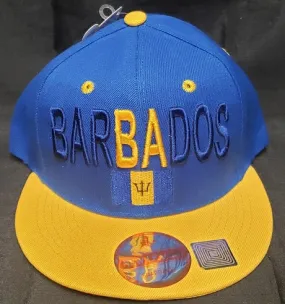 Barbados -- Snapback Baseball Cap -- Royal Blue/Yellow