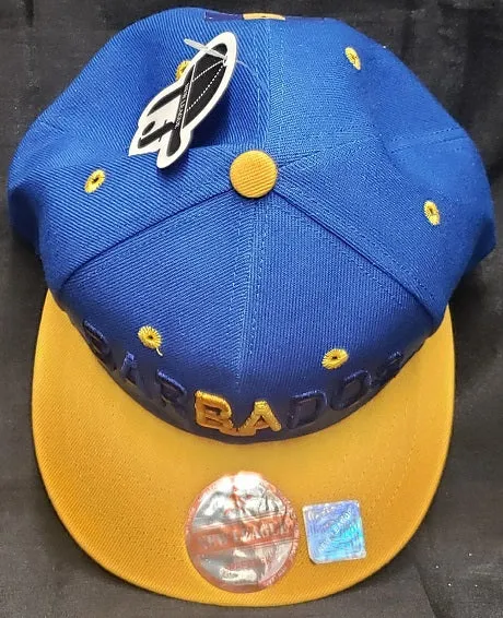 Barbados -- Snapback Baseball Cap -- Royal Blue/Yellow