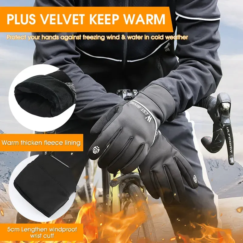 Bike Gloves Thicken Warm Touch Screen Men Women Cycling Winter Gloves Sport Running Ski MTB Bike Motorcycle Gloves