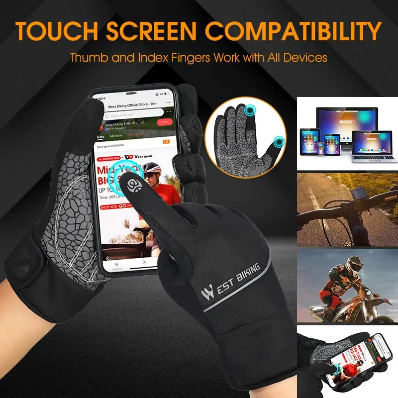 Bike Gloves Thicken Warm Touch Screen Men Women Cycling Winter Gloves Sport Running Ski MTB Bike Motorcycle Gloves