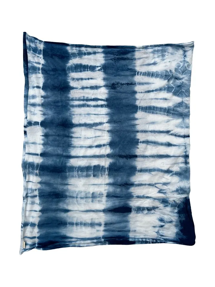 Blue Tie-Dye GOTS Organic Cotton Infinity Scarf