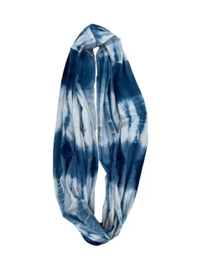 Blue Tie-Dye GOTS Organic Cotton Infinity Scarf