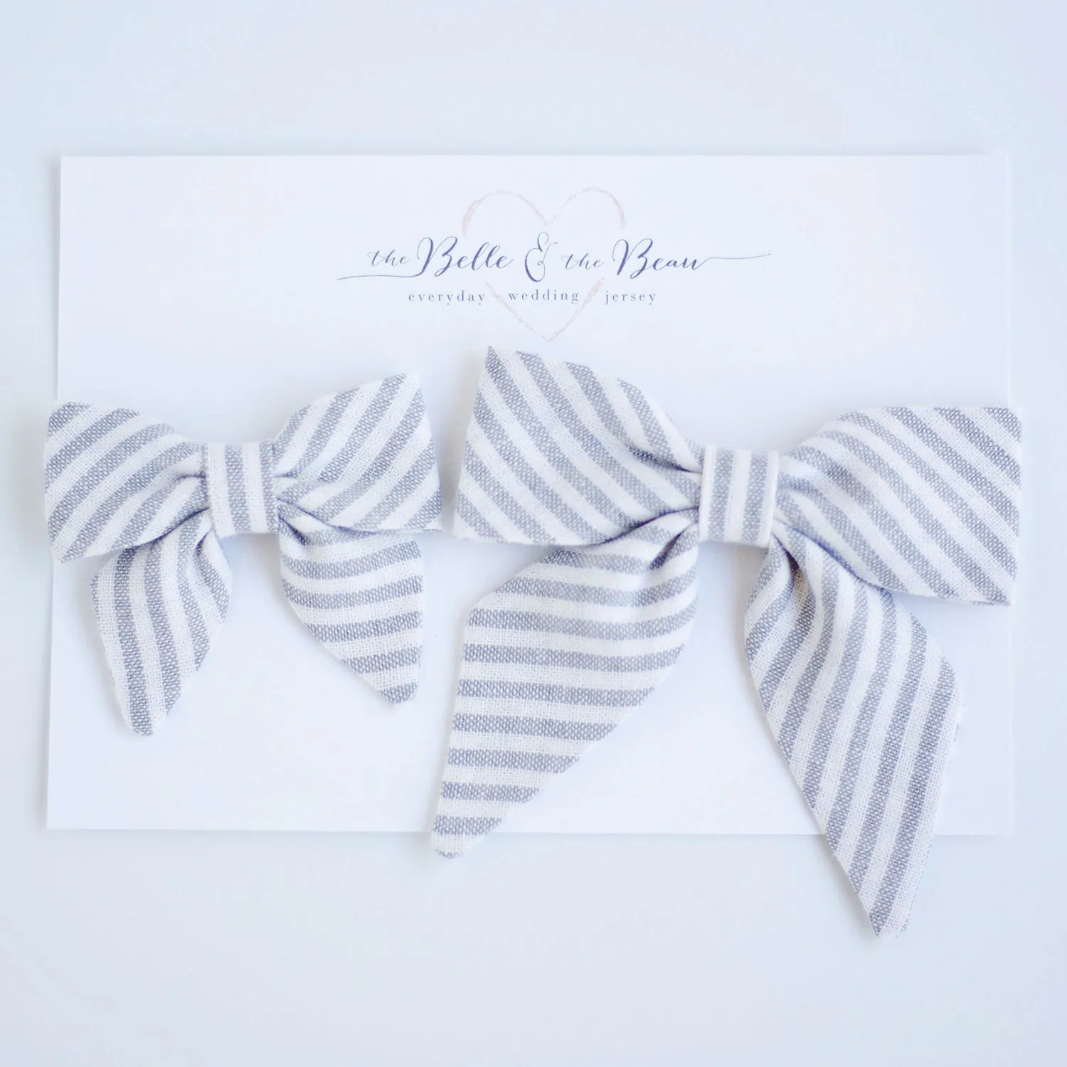 Boy's Pocket Square / Gray Linen Stripe