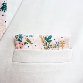 Boy's Pocket Square / Meadow In Pink