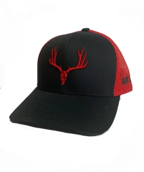 Buckwild Muley Red and Black Snap Back  Hat