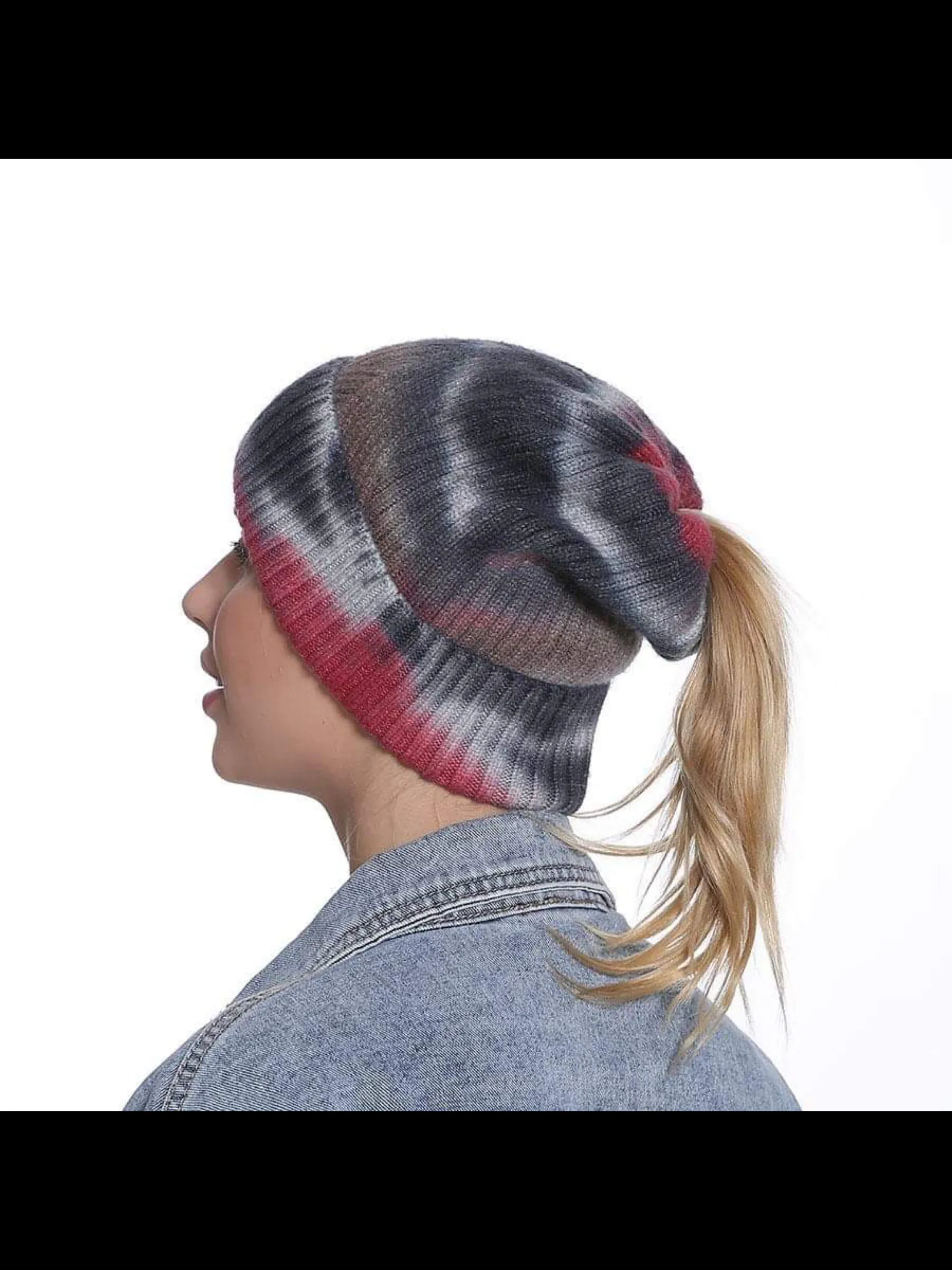 C.C. Tiedye Ponytail Beanies - Assorted Colors