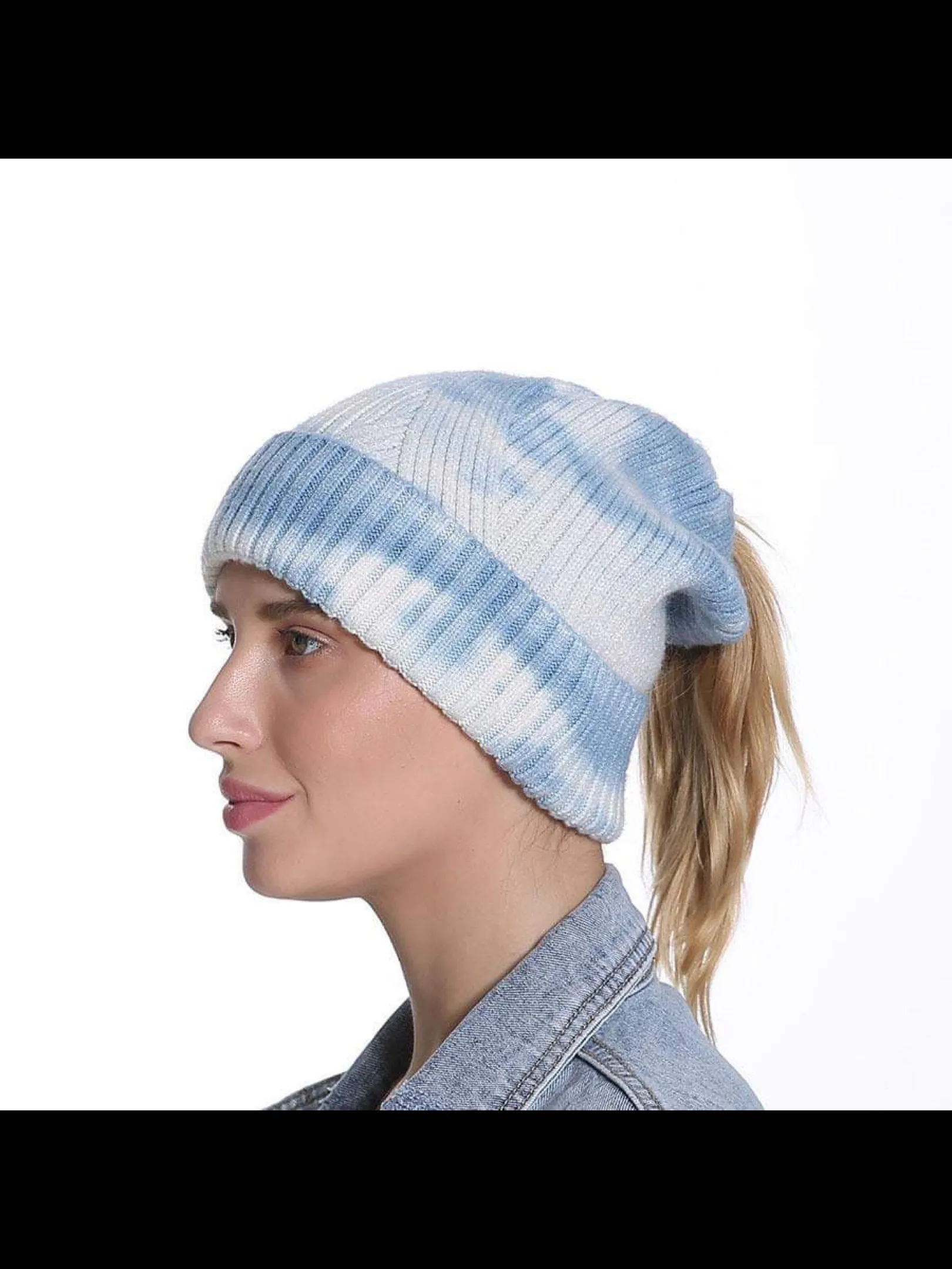 C.C. Tiedye Ponytail Beanies - Assorted Colors