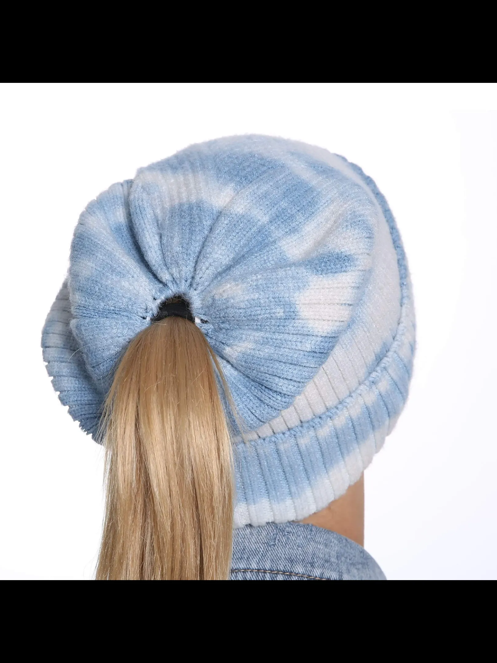 C.C. Tiedye Ponytail Beanies - Assorted Colors