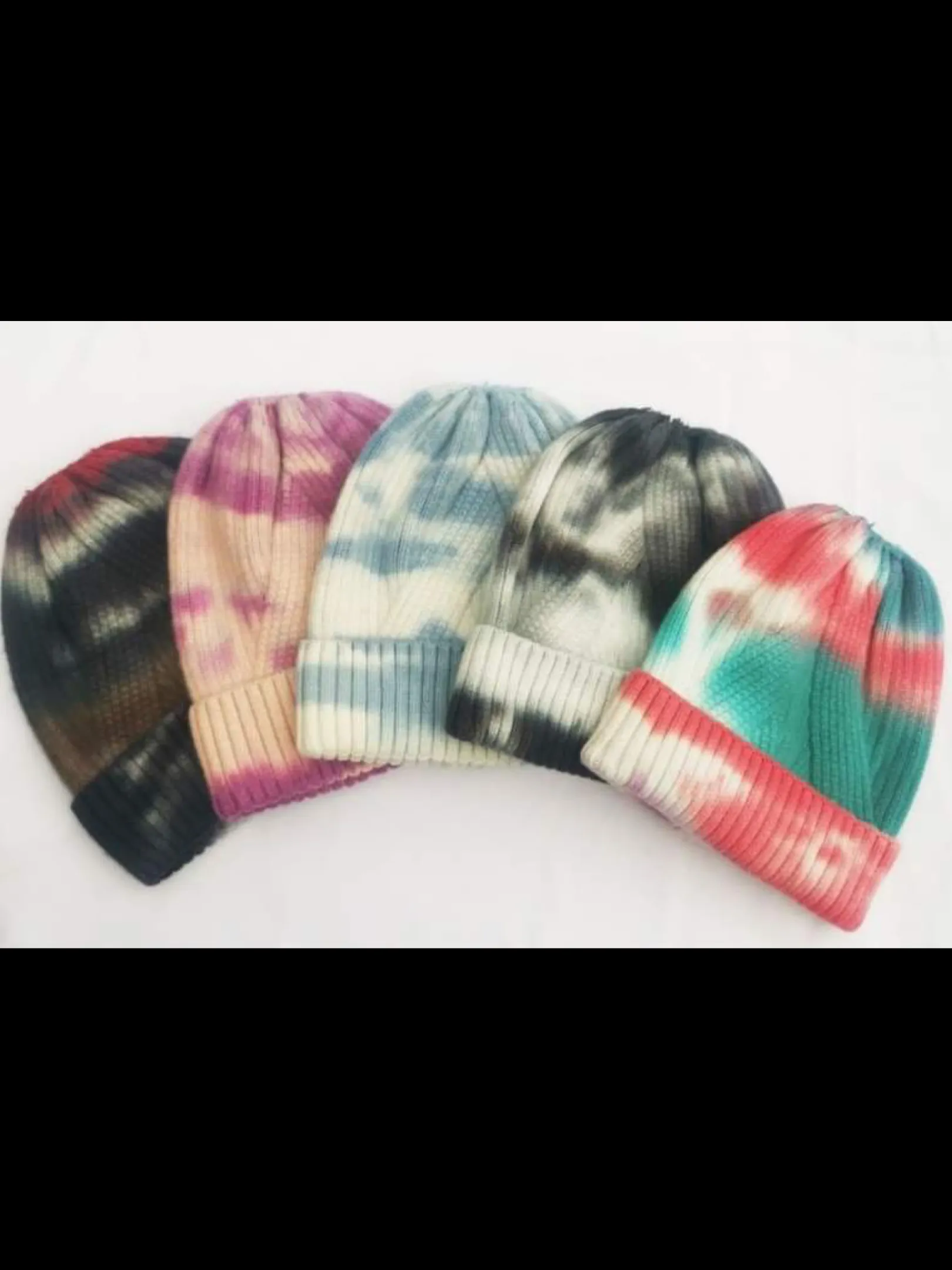 C.C. Tiedye Ponytail Beanies - Assorted Colors