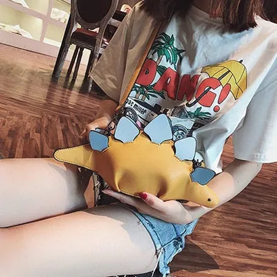 Creative Chameleon Cartoon Handbags Flap 3D Funny Dinosaur Animal Messenger Bag Panelled Shoulder Crossbody Bags Girl Gift