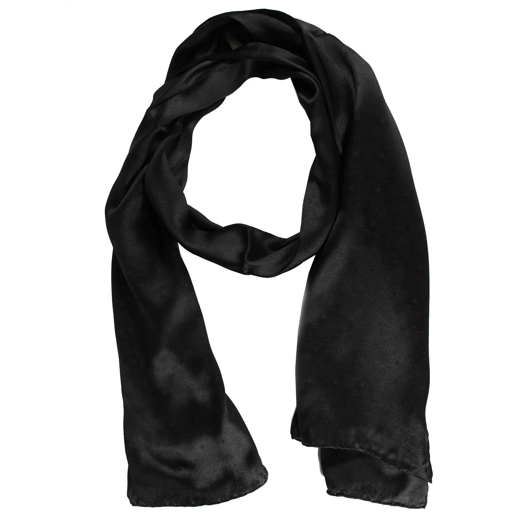 Elie Saab Scarf Black Dotted Frame Design - Twill Silk Shawl SALE