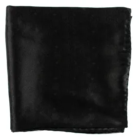 Elie Saab Scarf Black Dotted Frame Design - Twill Silk Shawl SALE