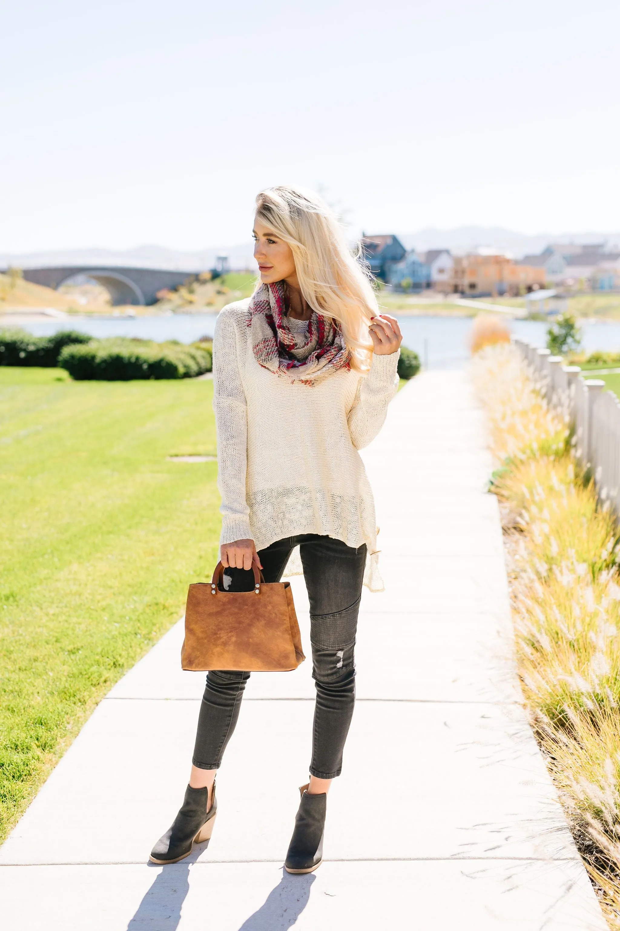 Fall And Beyond Infinity Scarf In Camel