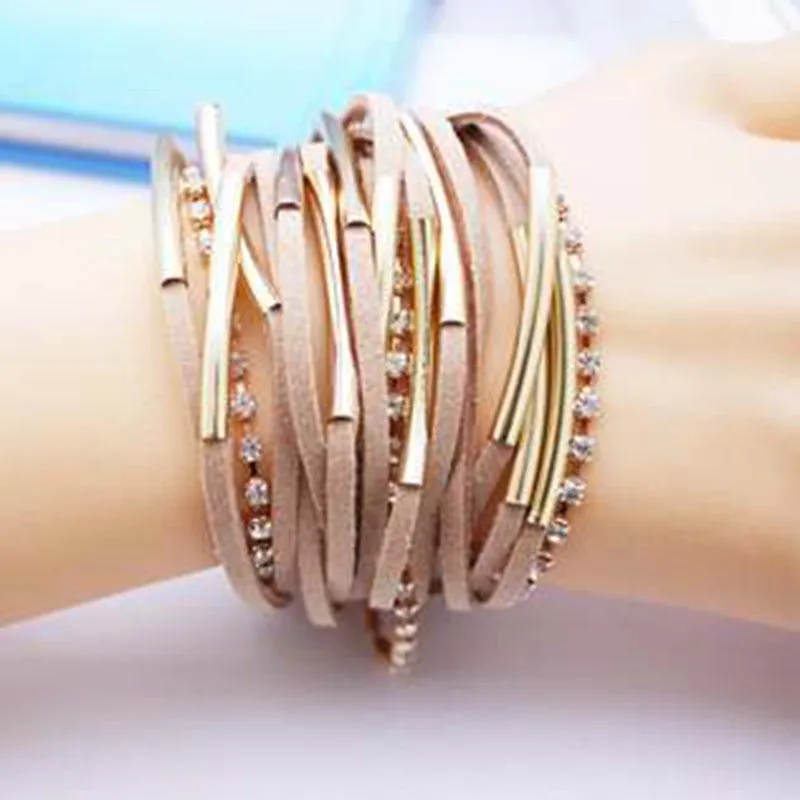 Fashion Handmand Silver Tone infinity Charm MIX Colors Bracelet Suede Leather Bracelet Best Gift