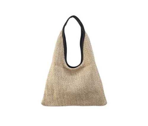 Fashionable Casual Women's Straw Shoulder Bags With Large Capacity