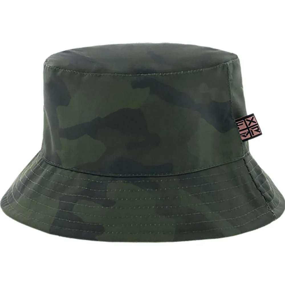 FXR 241946-7693-00 Side Star Bucket Hat Reversible Woven Multi-Stitch Brim Army Camo Melon