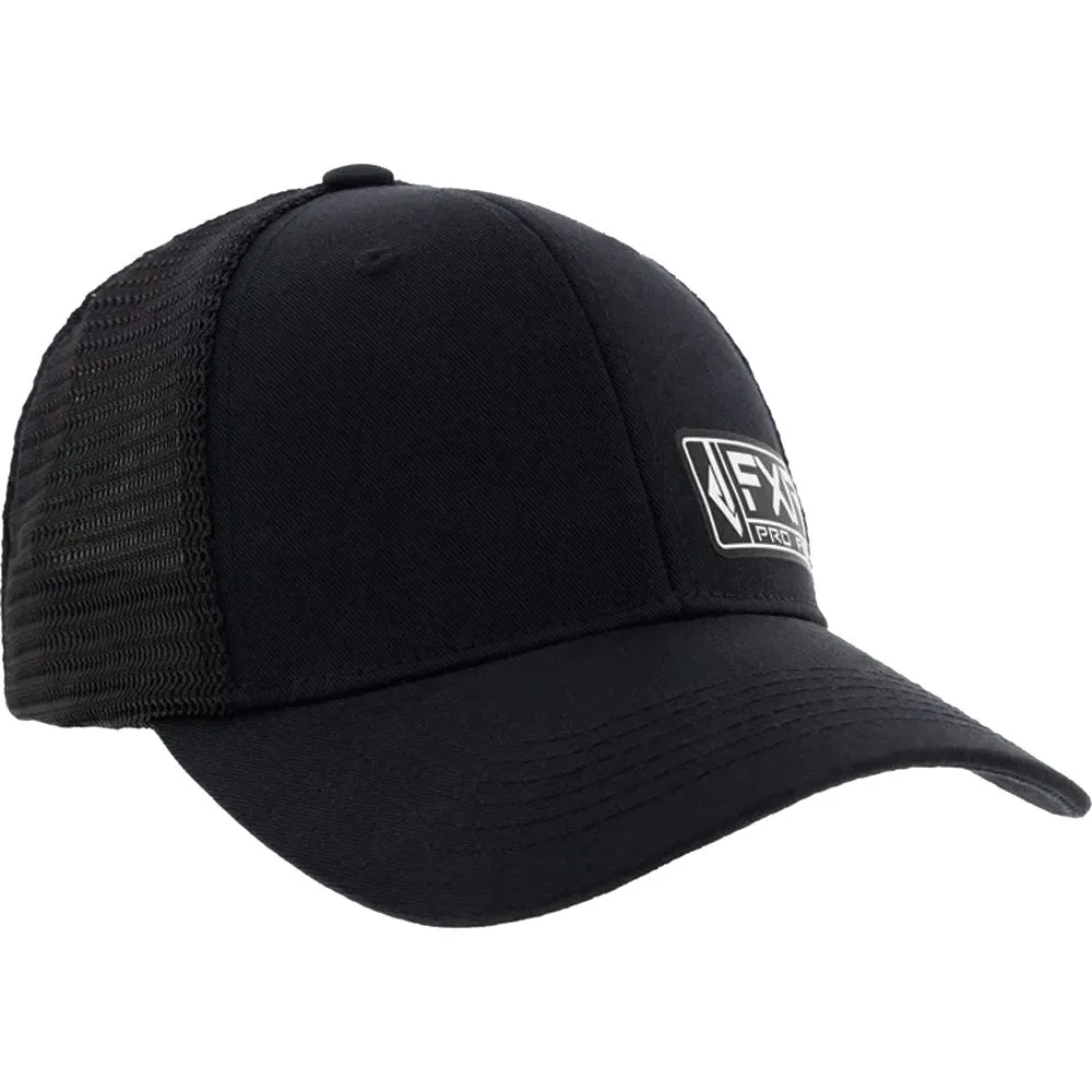 FXR  Cast Baseball Hat Cap Curved Brim Mesh Flex Band Comfort Black White