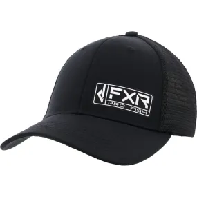 FXR  Cast Baseball Hat Cap Curved Brim Mesh Flex Band Comfort Black White