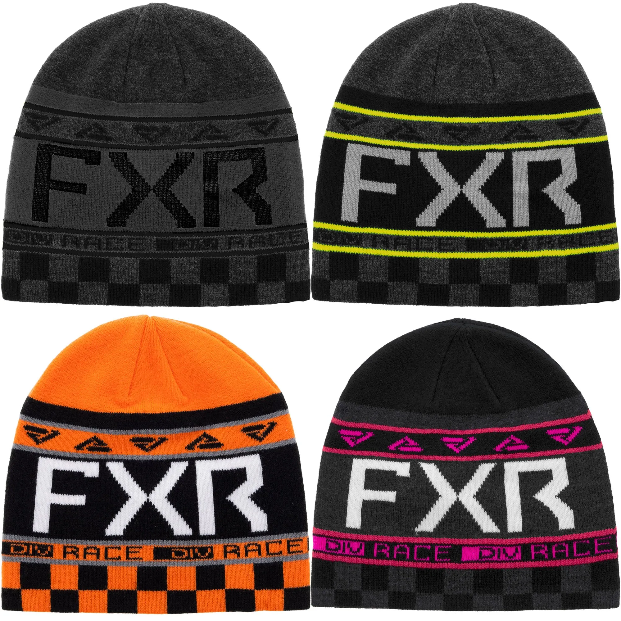 FXR  Race Division Beanie Classic Skull Fit Soft Acrylic Jacquard Knit