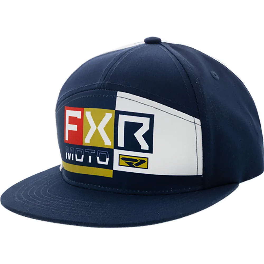 FXR  Rhombus Hat Cotton Snap Back Trucker Style Flat Brim Black Grey