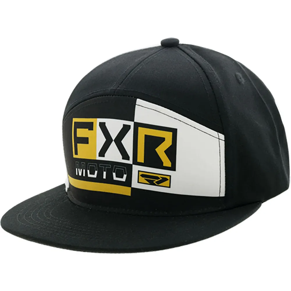 FXR  Rhombus Hat Cotton Snap Back Trucker Style Flat Brim Black Grey