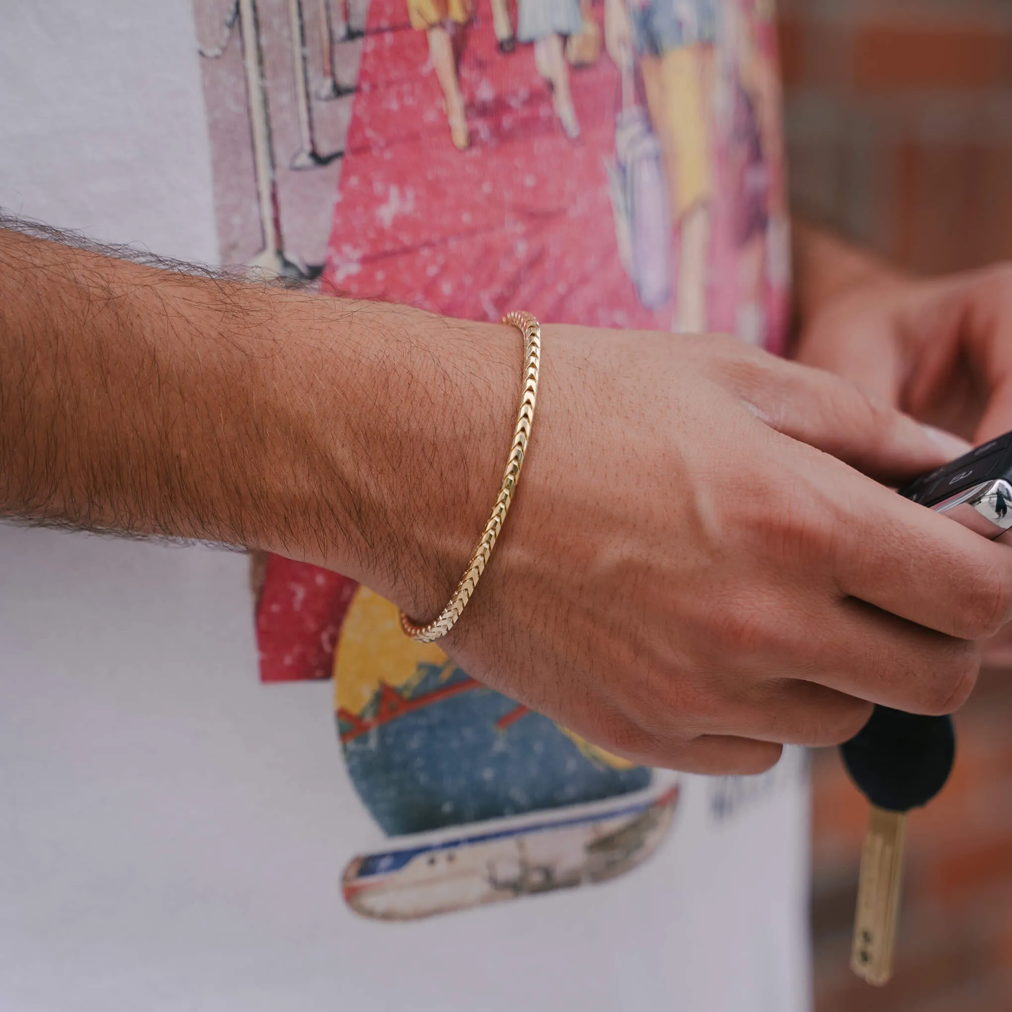 Gold Franco Link Bracelets