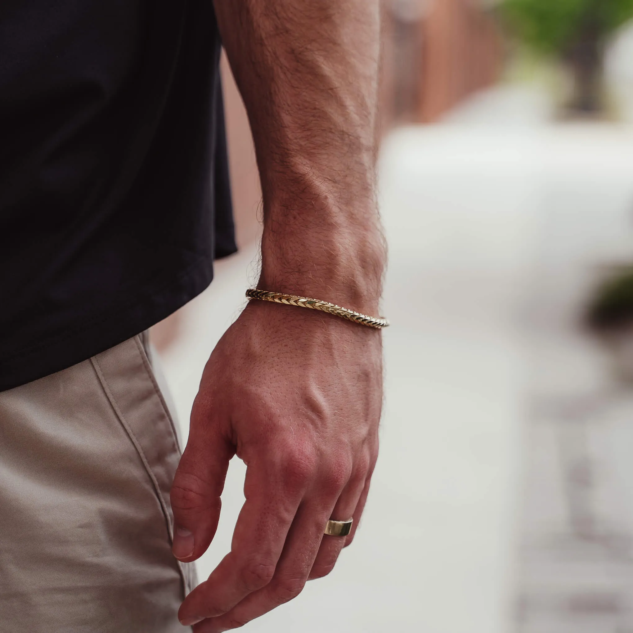 Gold Franco Link Bracelets