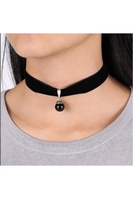 Handmade Velvet Lace Vintage Choker Necklace For Women Collar