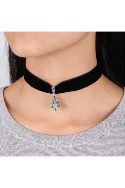 Handmade Velvet Lace Vintage Choker Necklace For Women Collar