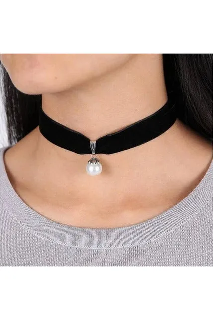 Handmade Velvet Lace Vintage Choker Necklace For Women Collar