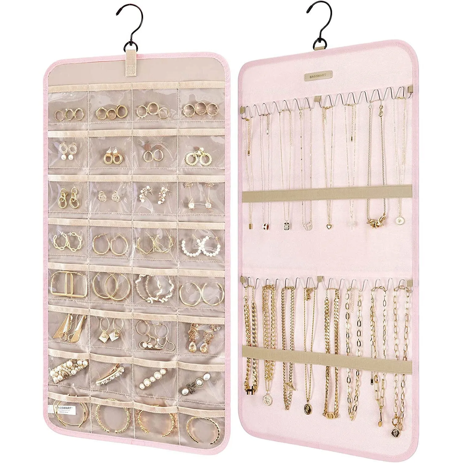 Hanging Jewelry Organizer Storage Roll