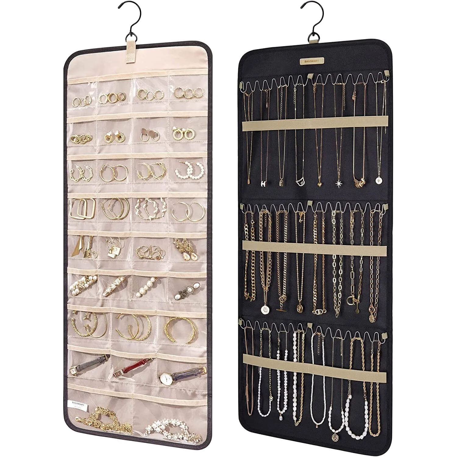 Hanging Jewelry Organizer Storage Roll