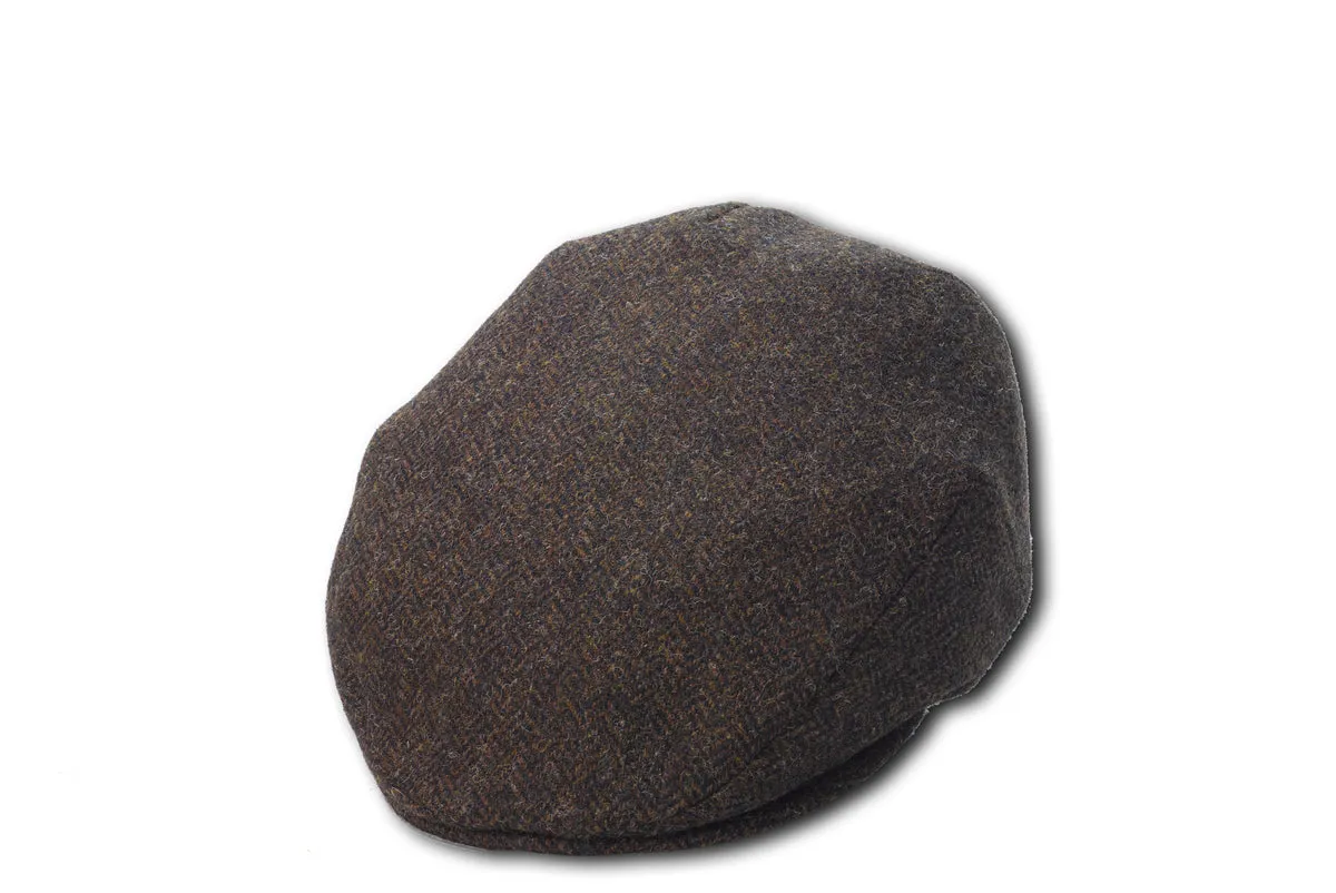 Herringbone Tweed Flat Cap