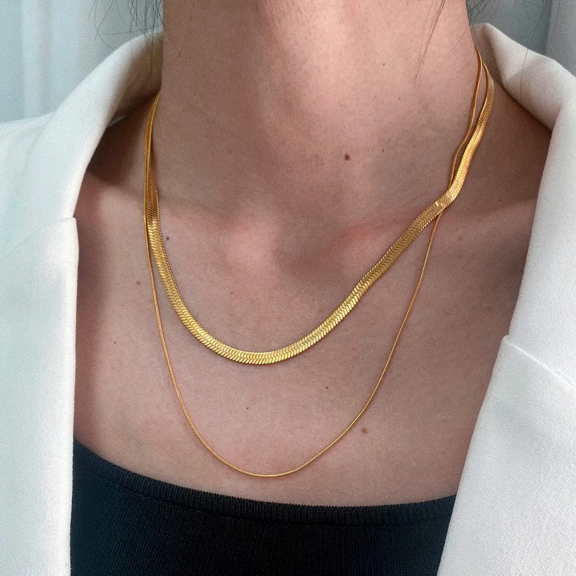 Kyerlyn Gold Layered Necklaces