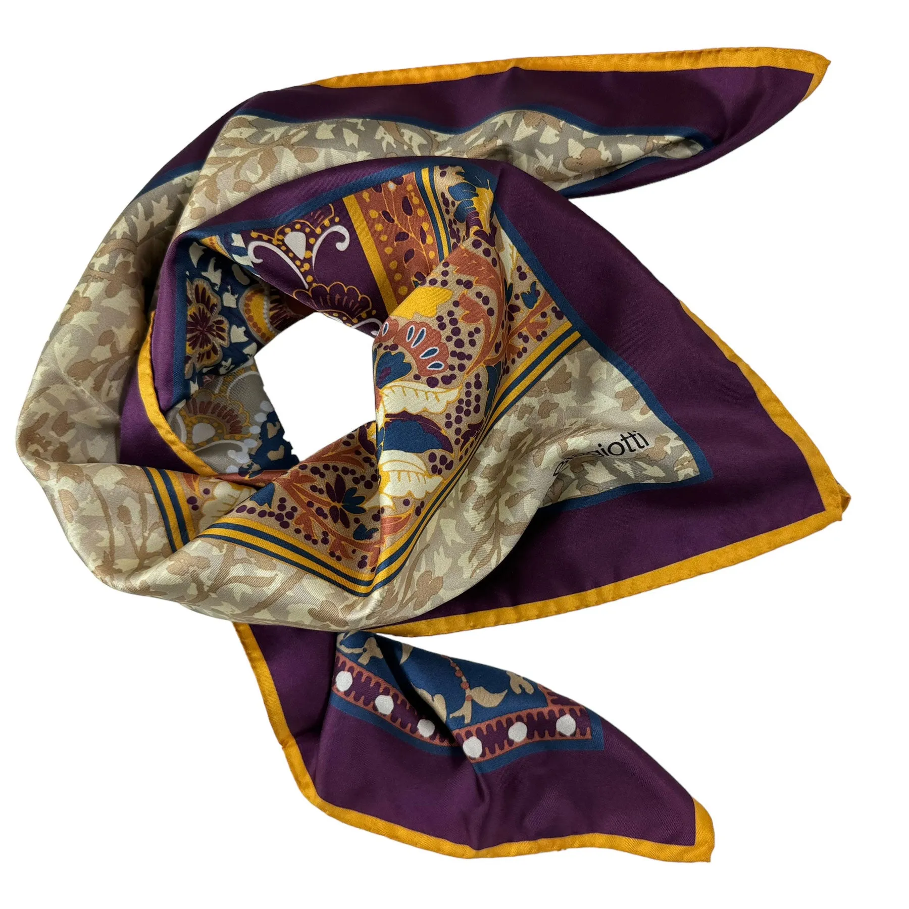 Laura Biagiotti Scarf - Square Silk Foulard - Made In Italy