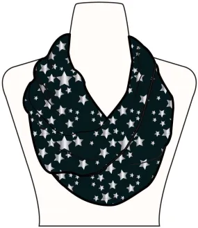 light weight foil print stars scarf Case of 60