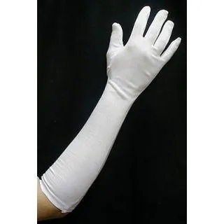 Long Sleeves Skin Protective Unisex Gloves - White