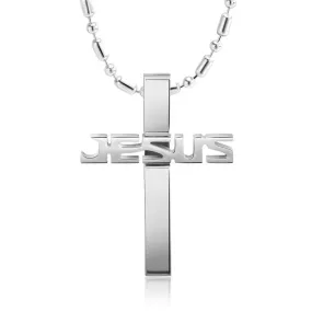 Men's Christian Necklace <br> Jesus Name (Steel)