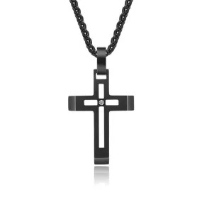 Men's Christian Necklace <br> Zirconia