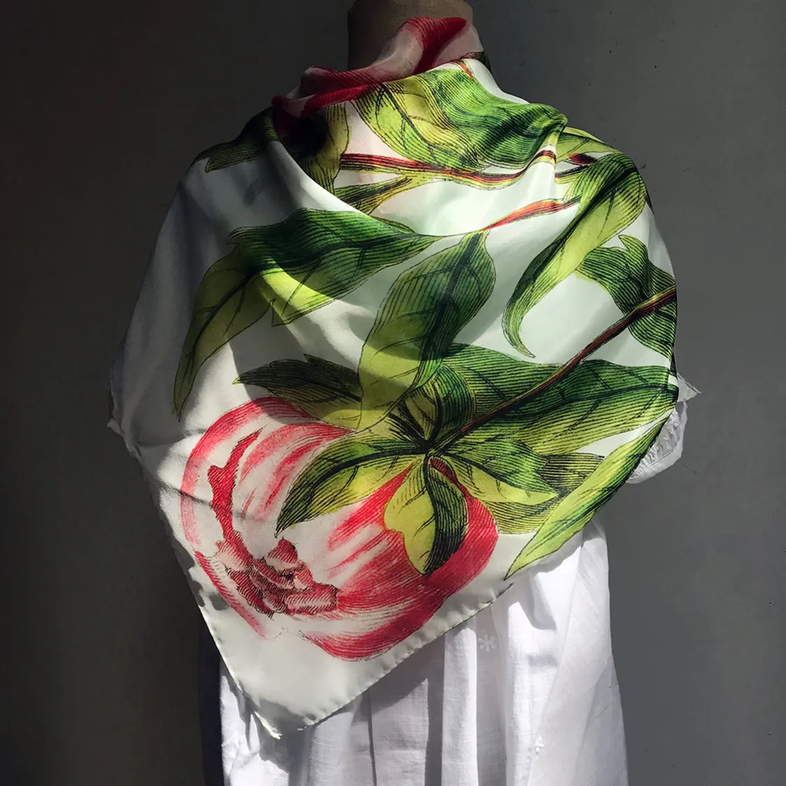 Peony Silk Scarf