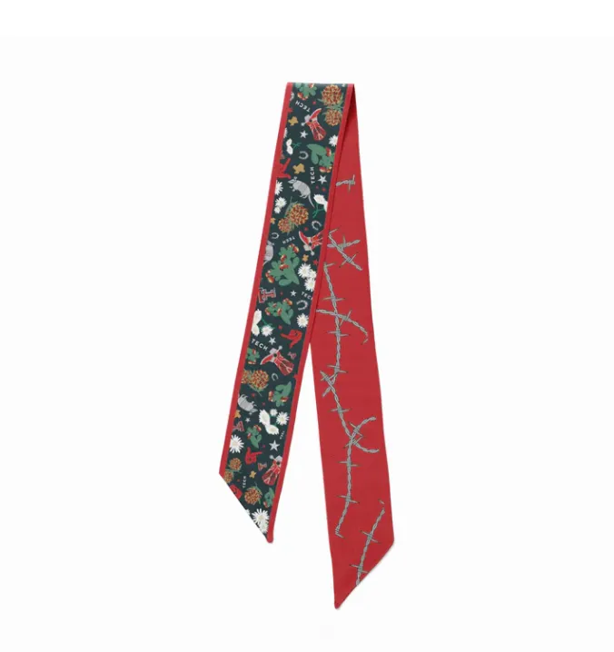 Saturday Silks - Texas Tech Raiders Skinny Scarf