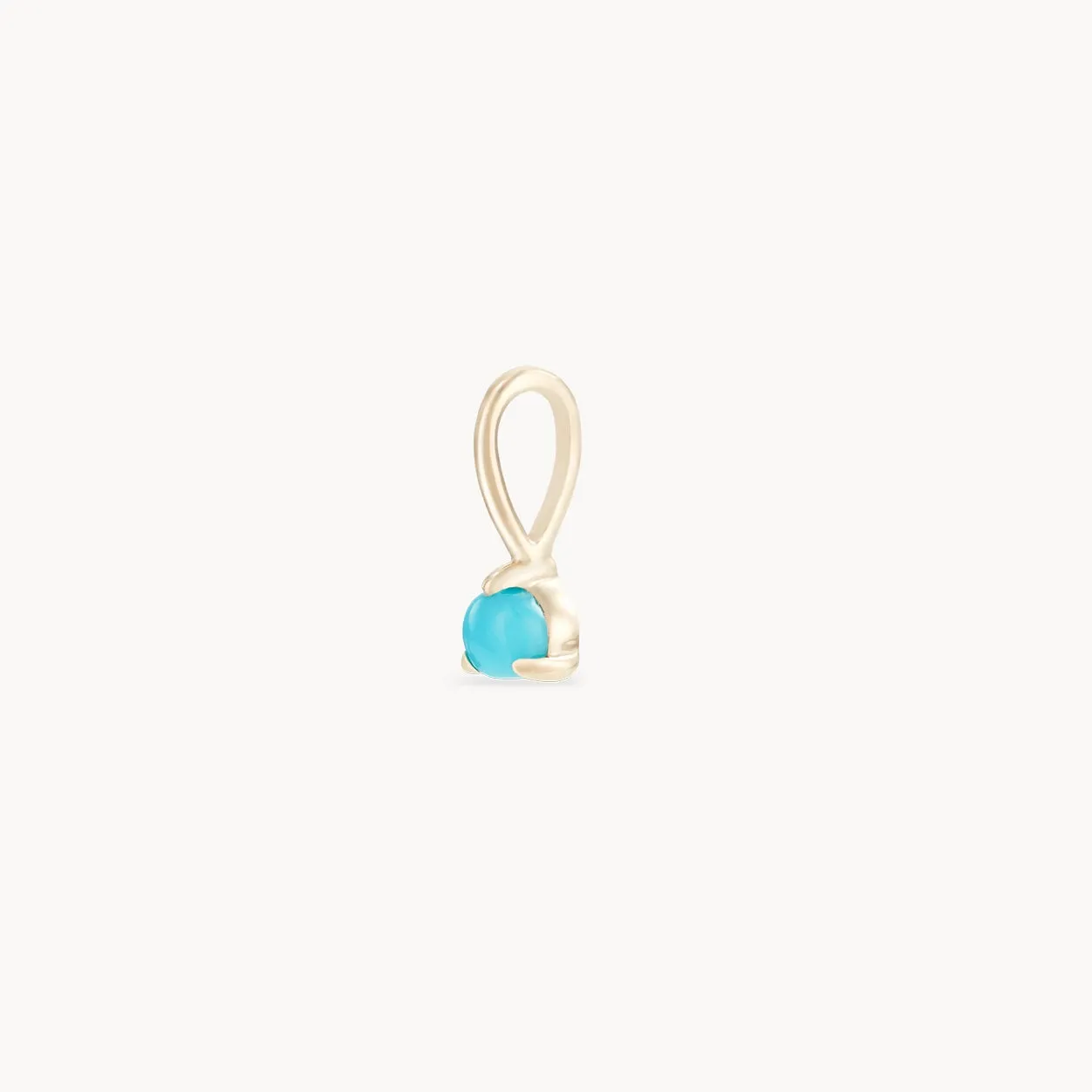 serendipity december birthstone charm - 10k yellow gold charm, turquoise