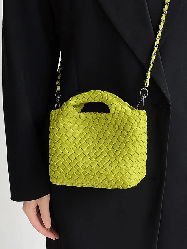 Solid Color Woven Handbags Crossbody Bags Bags