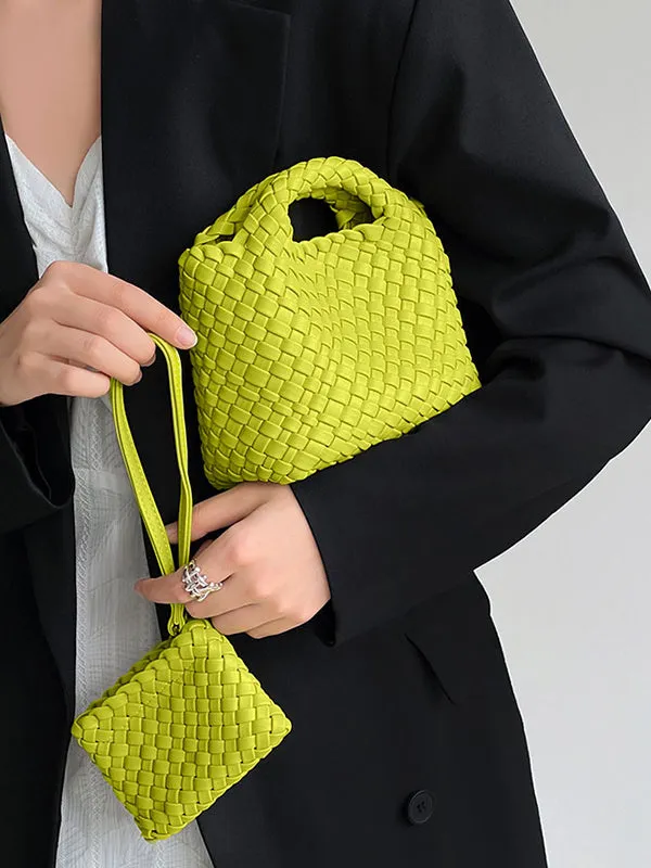 Solid Color Woven Handbags Crossbody Bags Bags