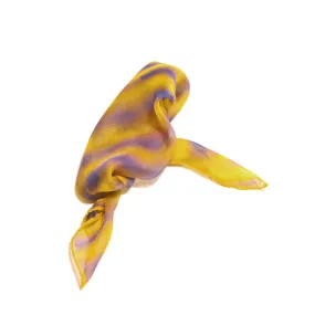 Stylish Yellow Purple Scarf in Chiffon "L'Amour Caché"