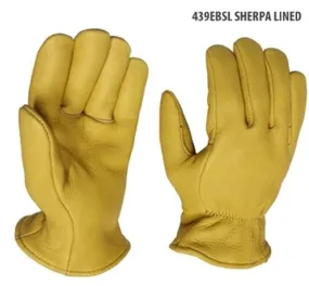 Superior Elkskin Leather Gloves - Sherpa Lining